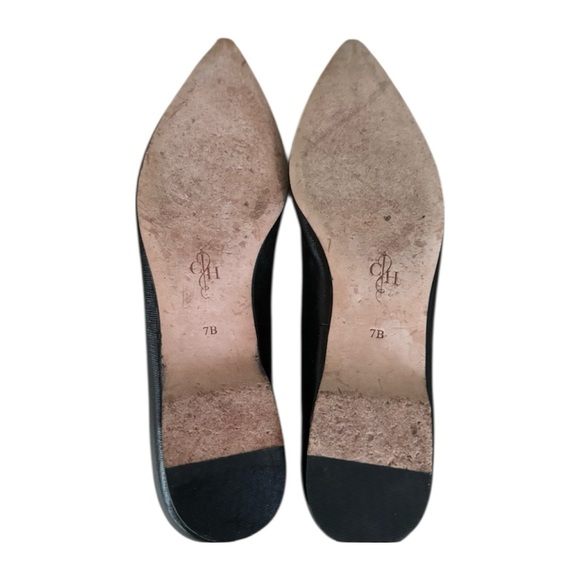 Cole Haan Women’s Magnolia black leather pointed toe flat shoes, Size 7 - Picture 5 of 6